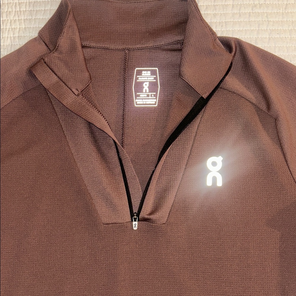 On Running Chocolate Quarter-Zip Top